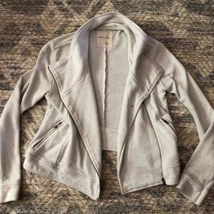 Sound & Matter cotton zip up cream jacket